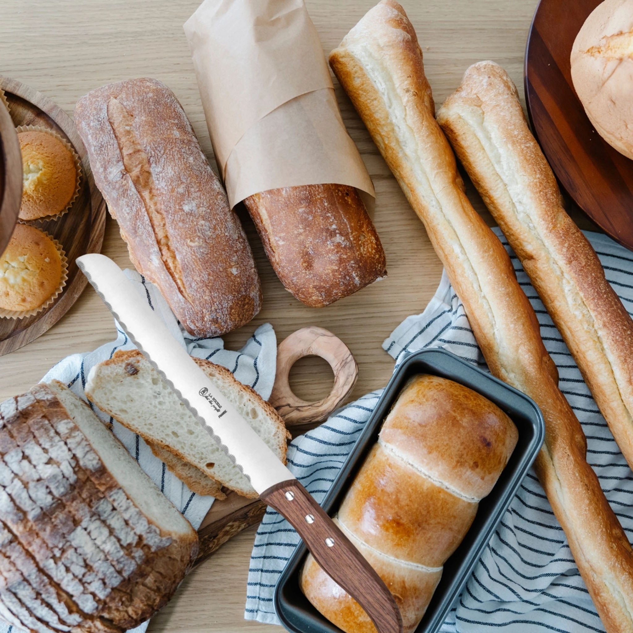 La Fourmi Serrated French Bread Knife - Addison West