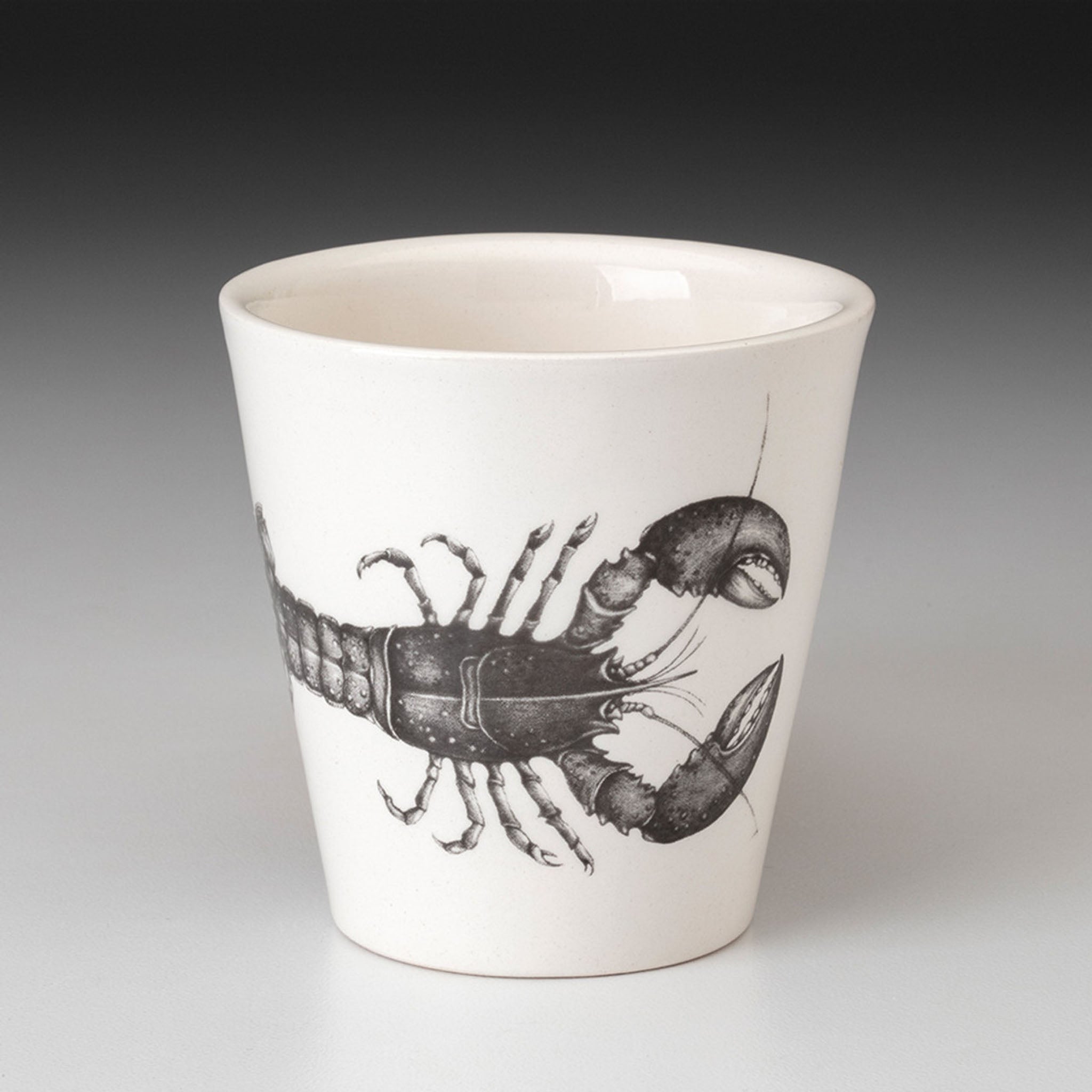 Laura Zindel Lobster Bistro Cup on grey background.