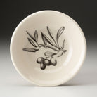 Laura Zindel Olive Bunch Sauce Bowl on a grey background at Addison West