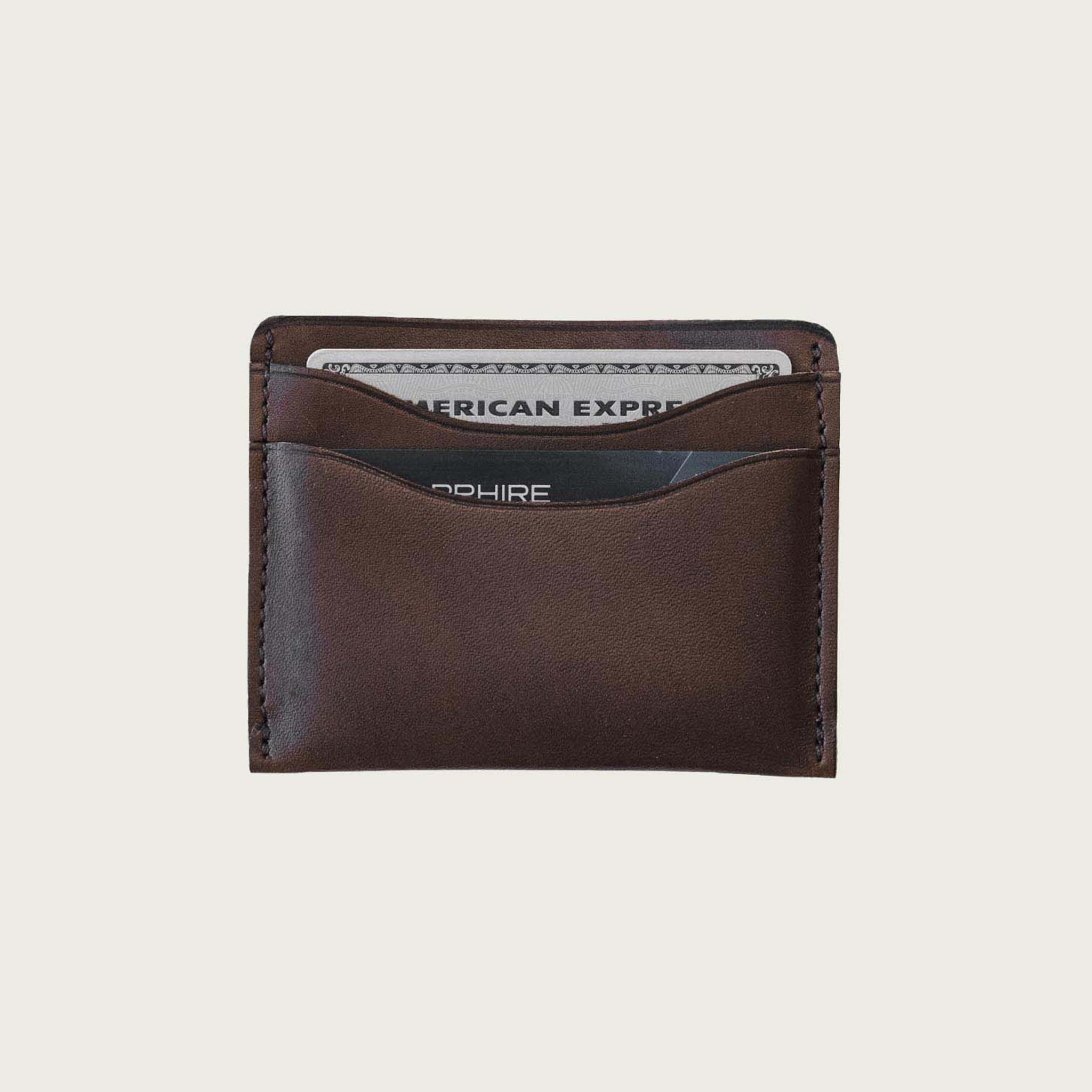 Leather Card Holder on a beige background at Addison West