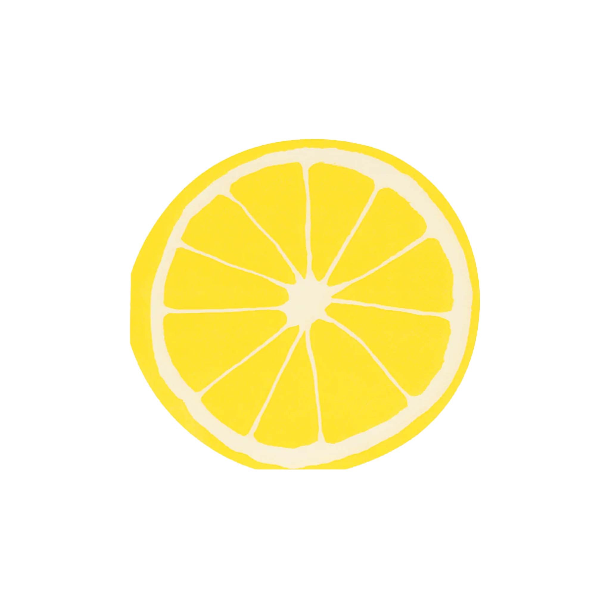 Meri Meri brand lemon cocktail napkins on  a white background