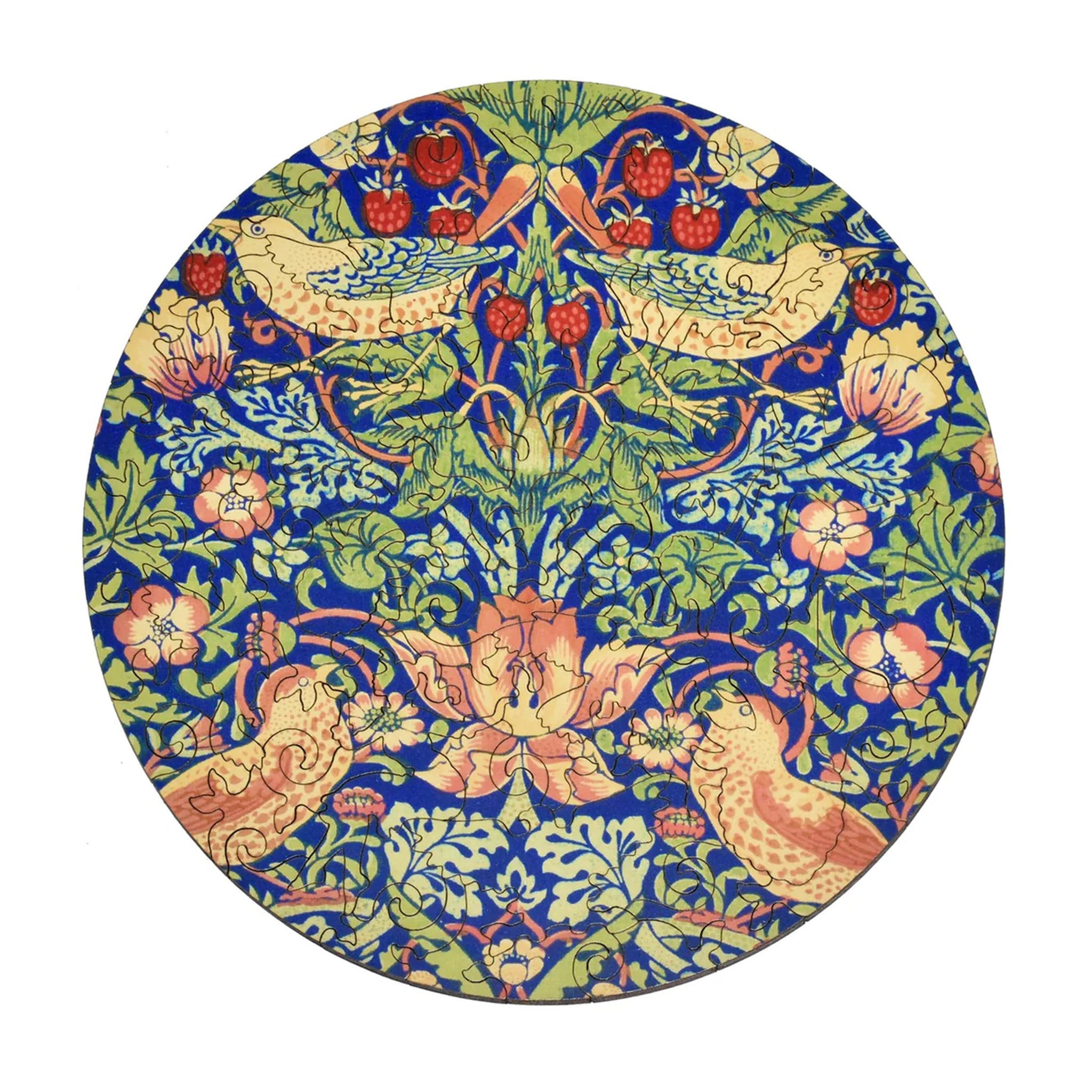 'Strawberry Thief' patterned puzzle with birds and flowers by Liberty Puzzles