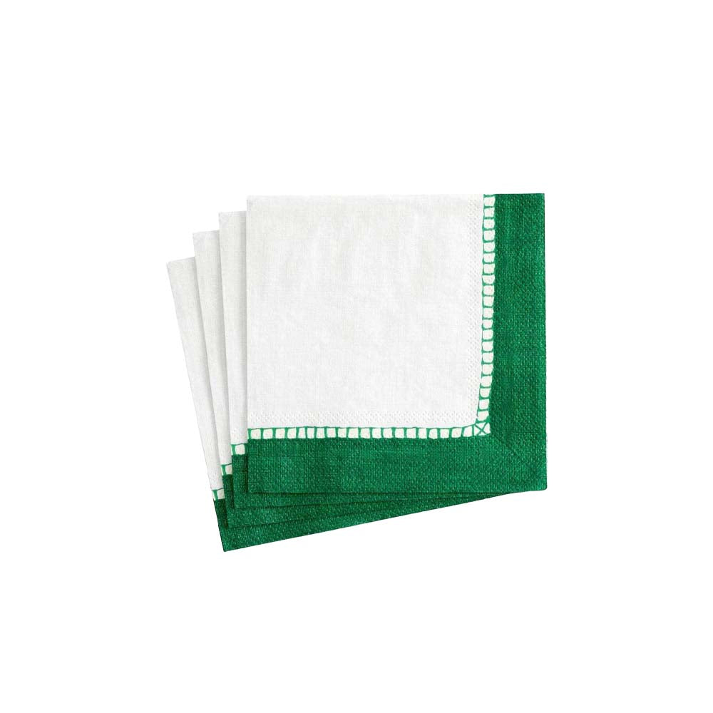 Linen Border Paper Cocktail Napkins - Addison West