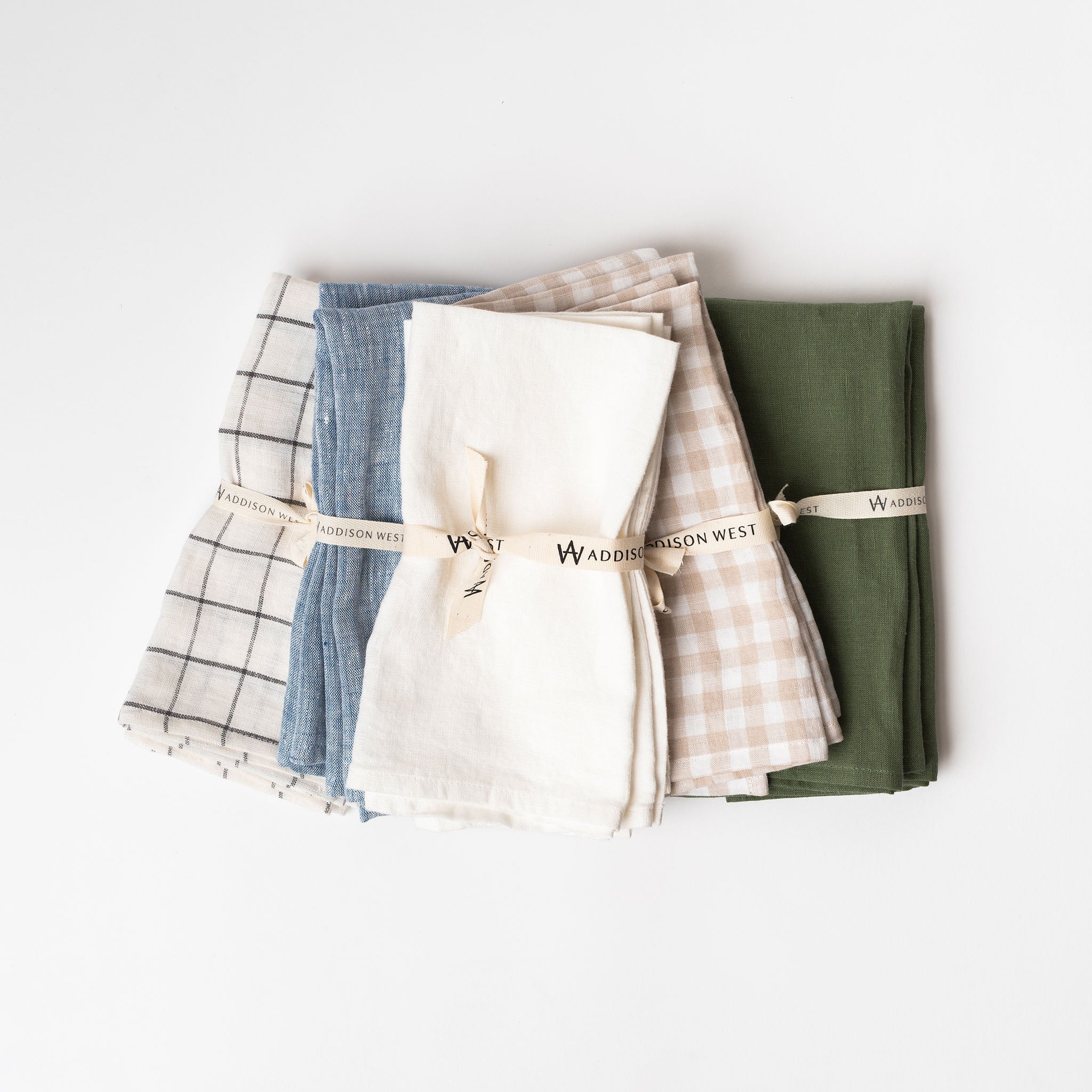 Linen Napkin Set - White - Addison West