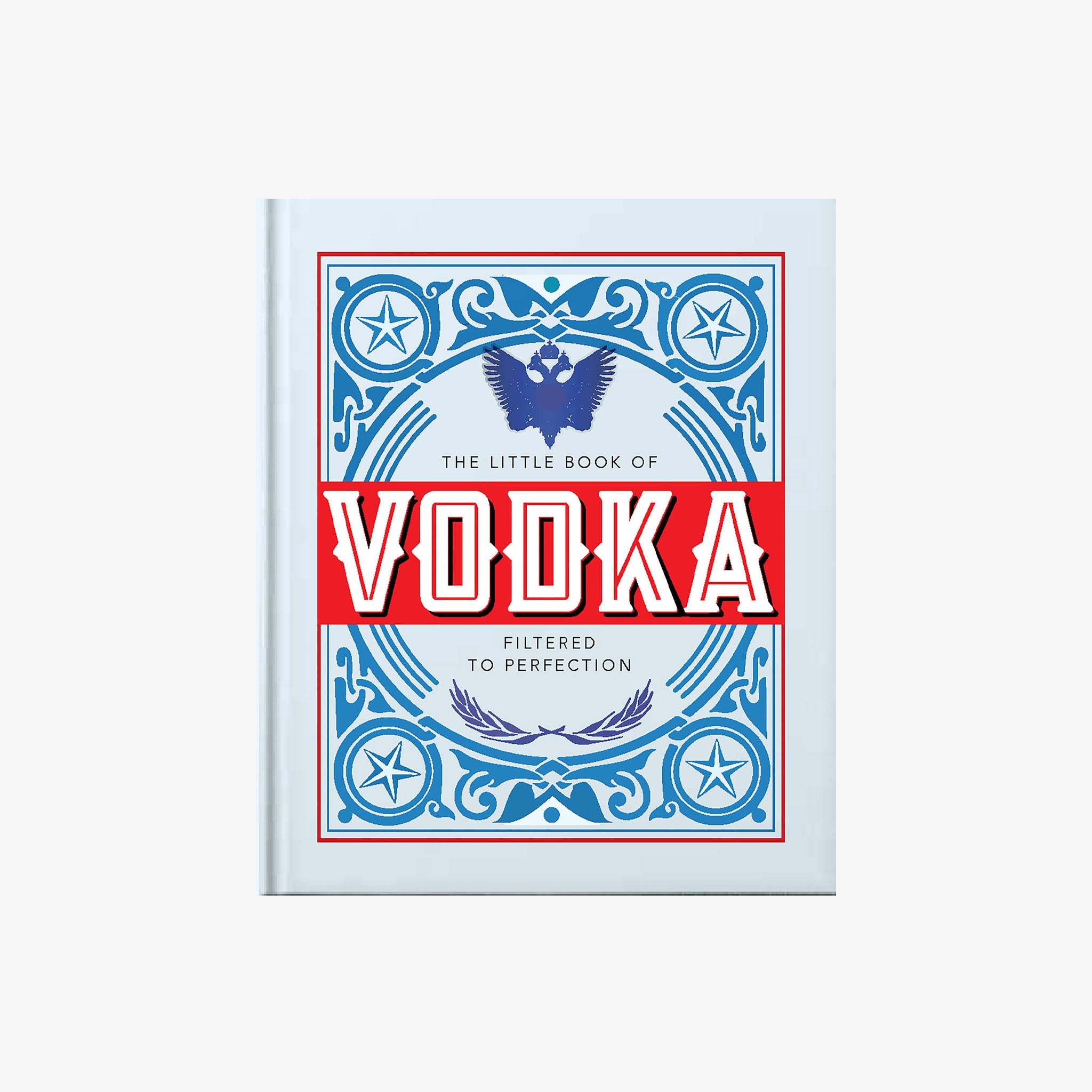 Light blue front cover of book titled 'the little book of vodka'