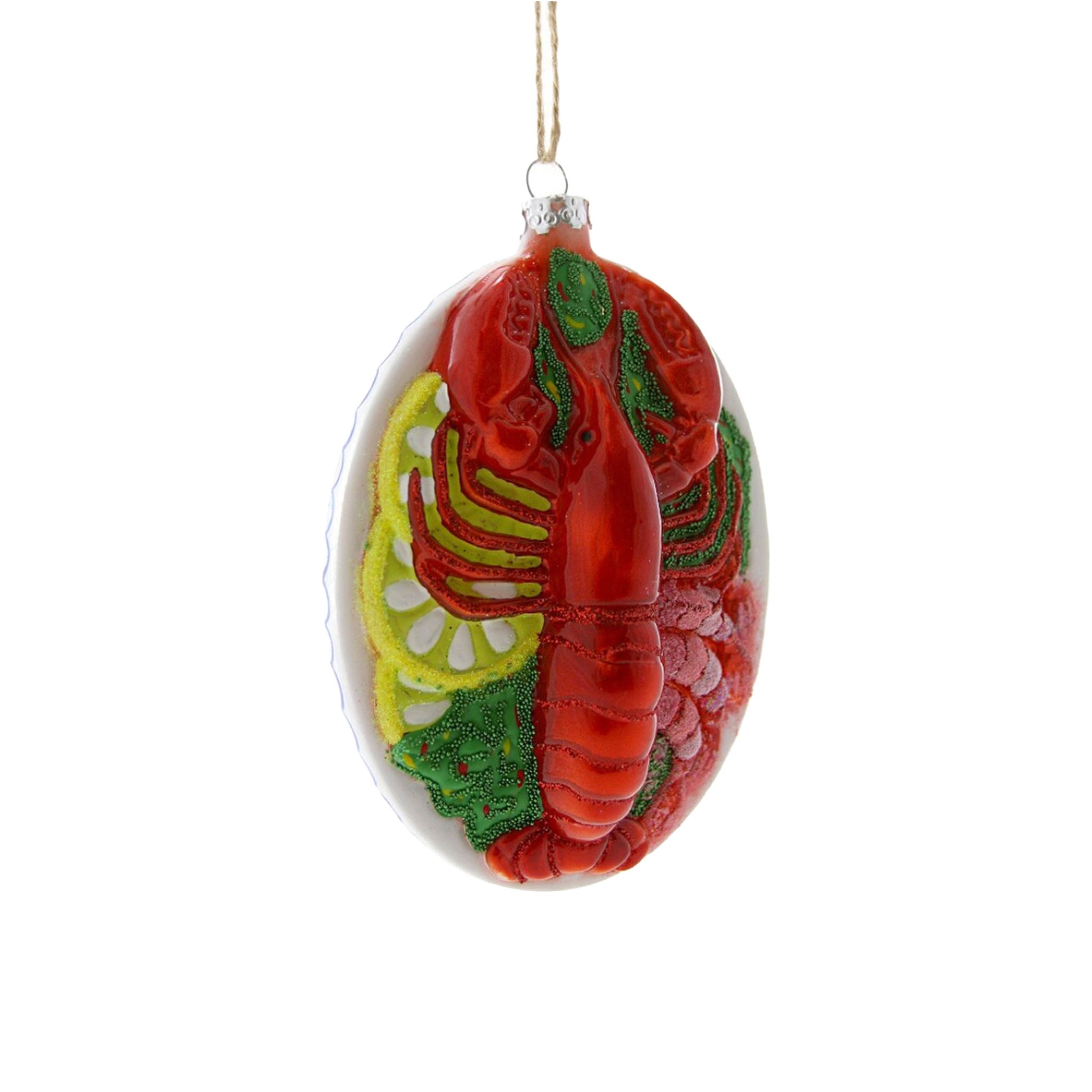 Lobster Dinner Ornament on a white background at Addison West