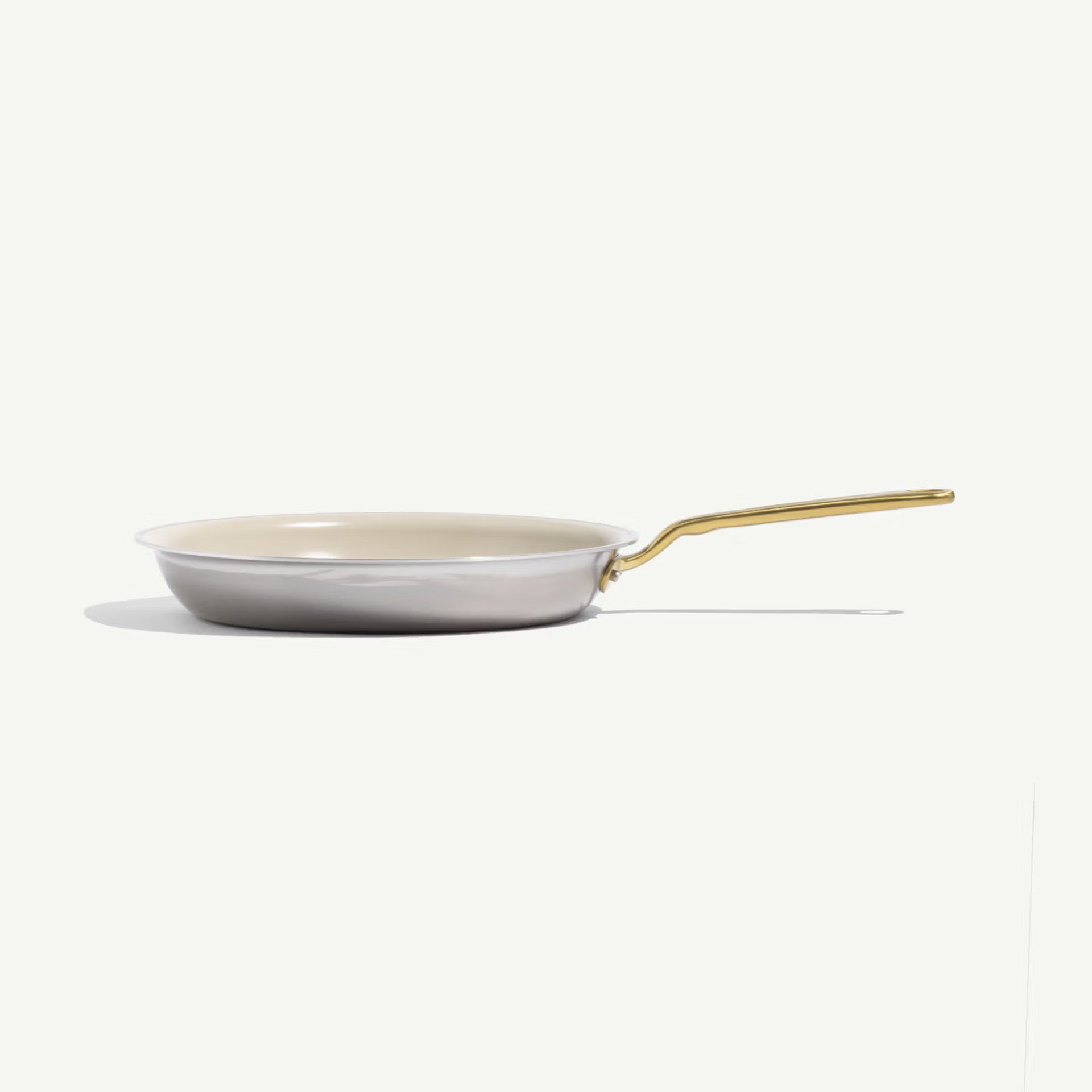 Made In CeramiClad™ 12” Non-stick Fry Pan in Antique Brass on a white background at Addison West