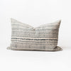 Indaba brand malibu cream and blue printed pillow on a white background