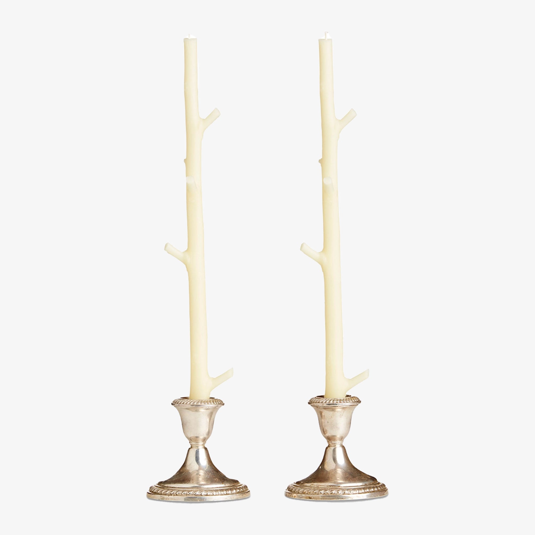 Maple Stick Candle Pair in White - Addison West