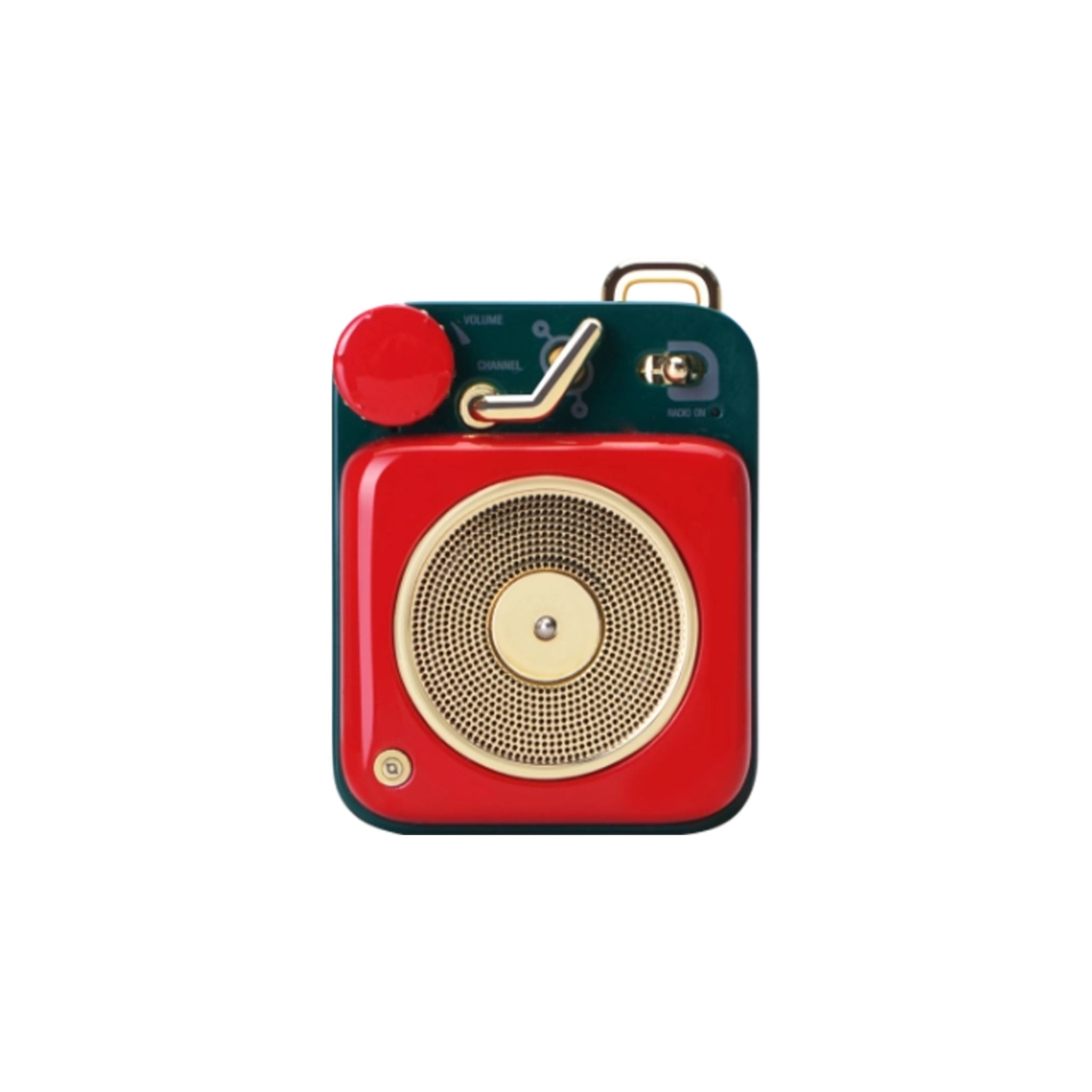 Muzen Button Mini Candy Bluetooth Speaker in Scarlet Red on a white background