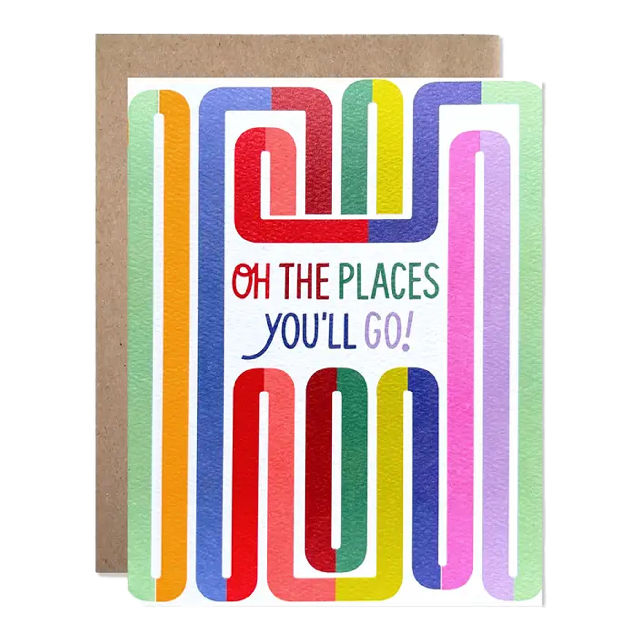 Oh! The Places You'll Go Graduation Card on a white background