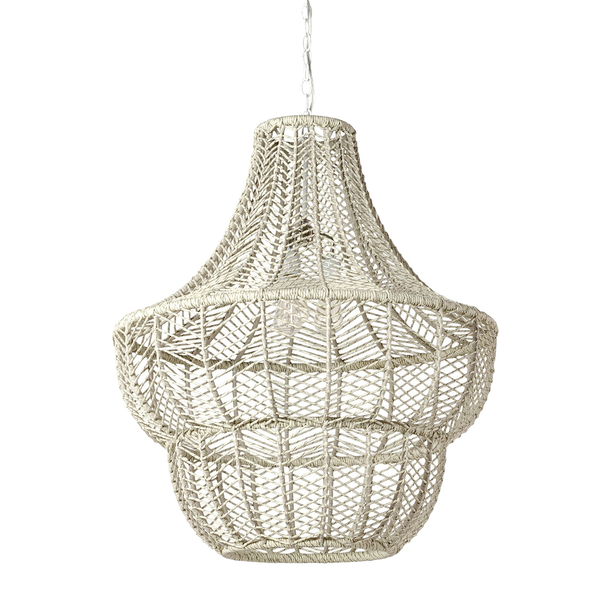 Palecek Gabriella Outdoor Chandelier on white background at the Addison West.