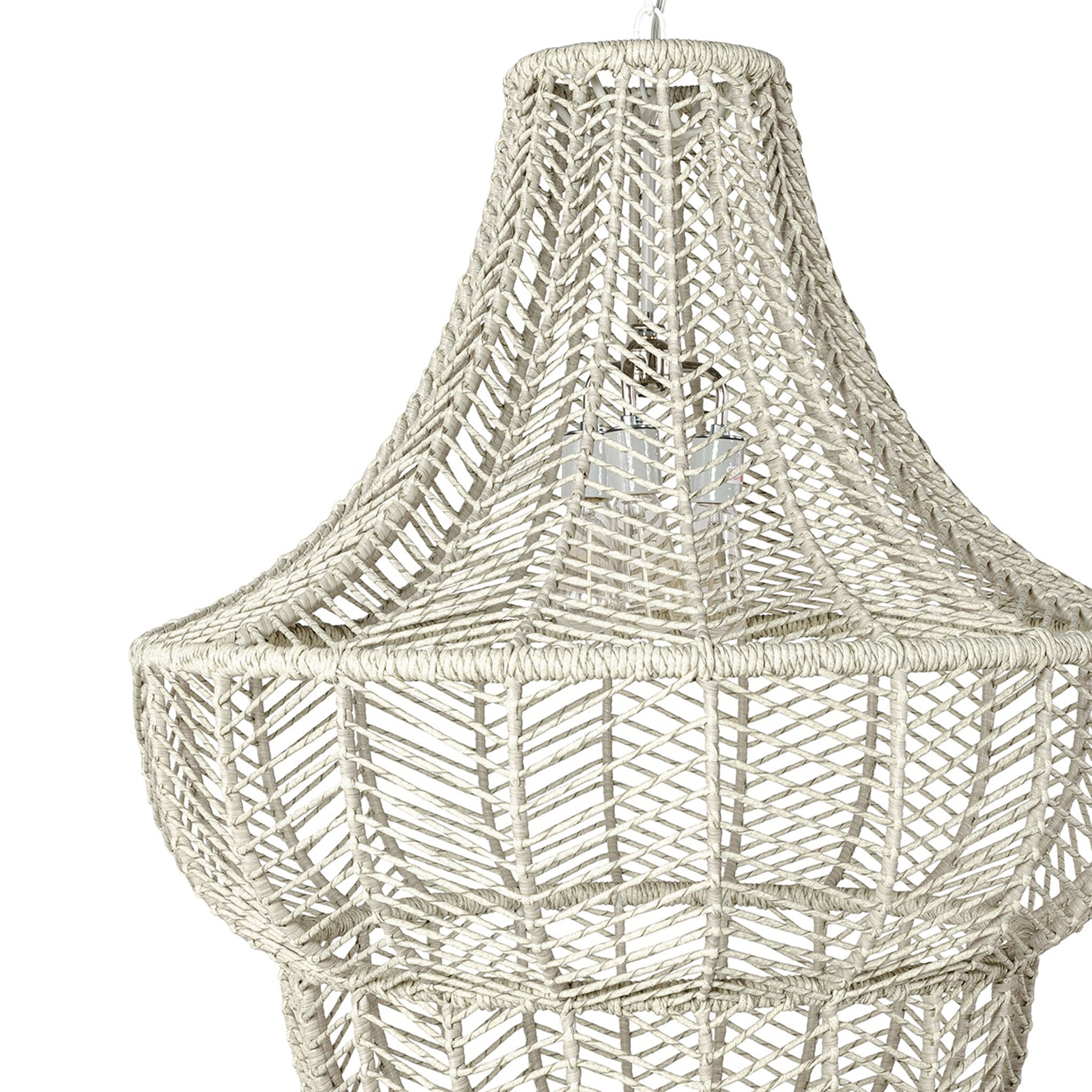 Palecek Gabriella Outdoor Chandelier on white background at the Addison West.