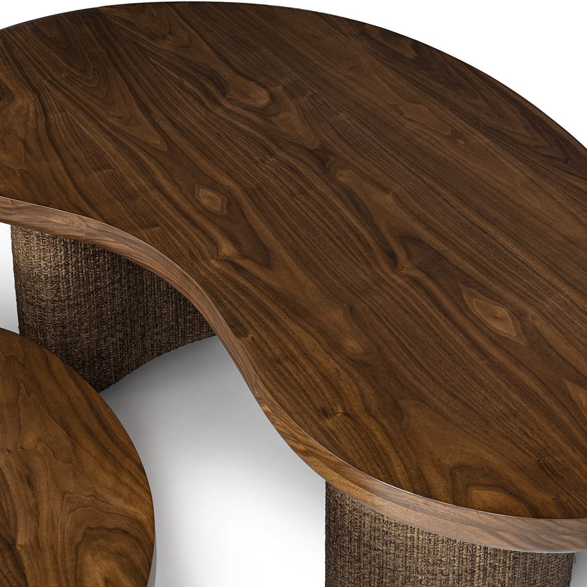 Palecek Zoey Walnut Large Coffee Table on white background at Addison West.