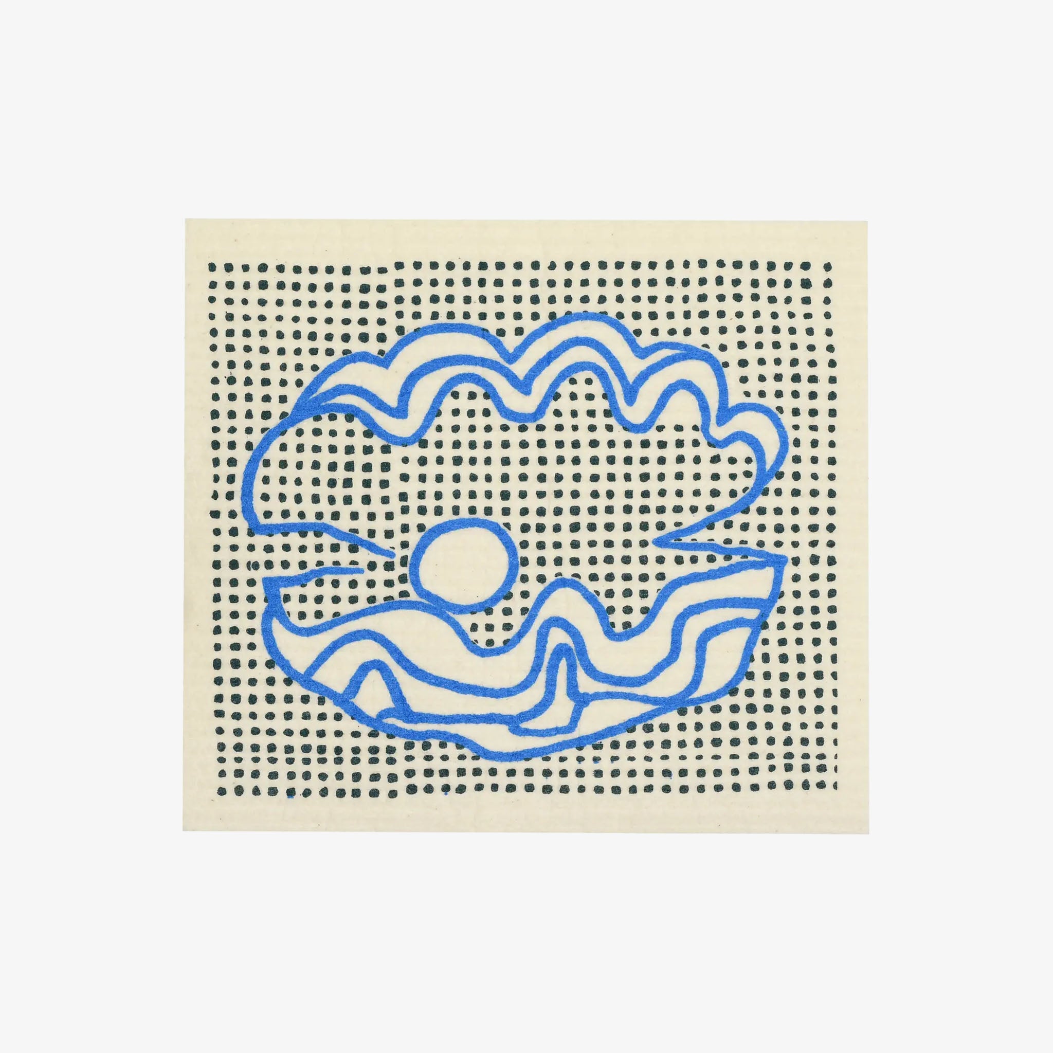 Pearl Oyster Swedish Cloth on a white background