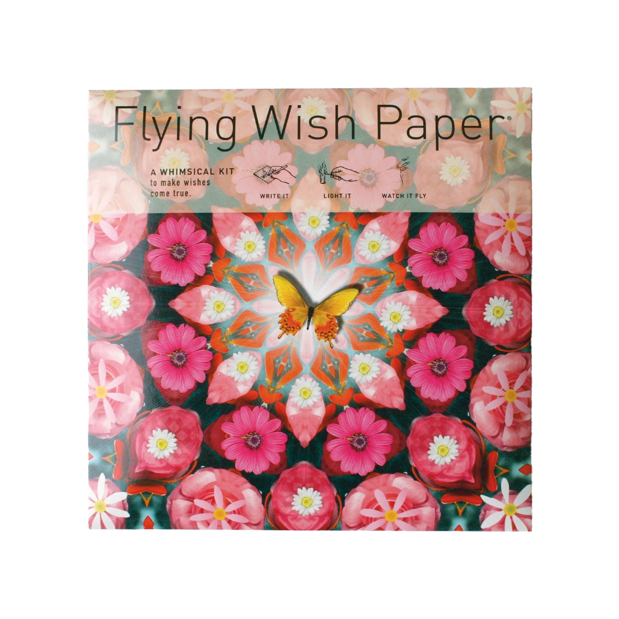 Pink Butterfly Large Kit Flying Wish Paper on a white background at Addison West
