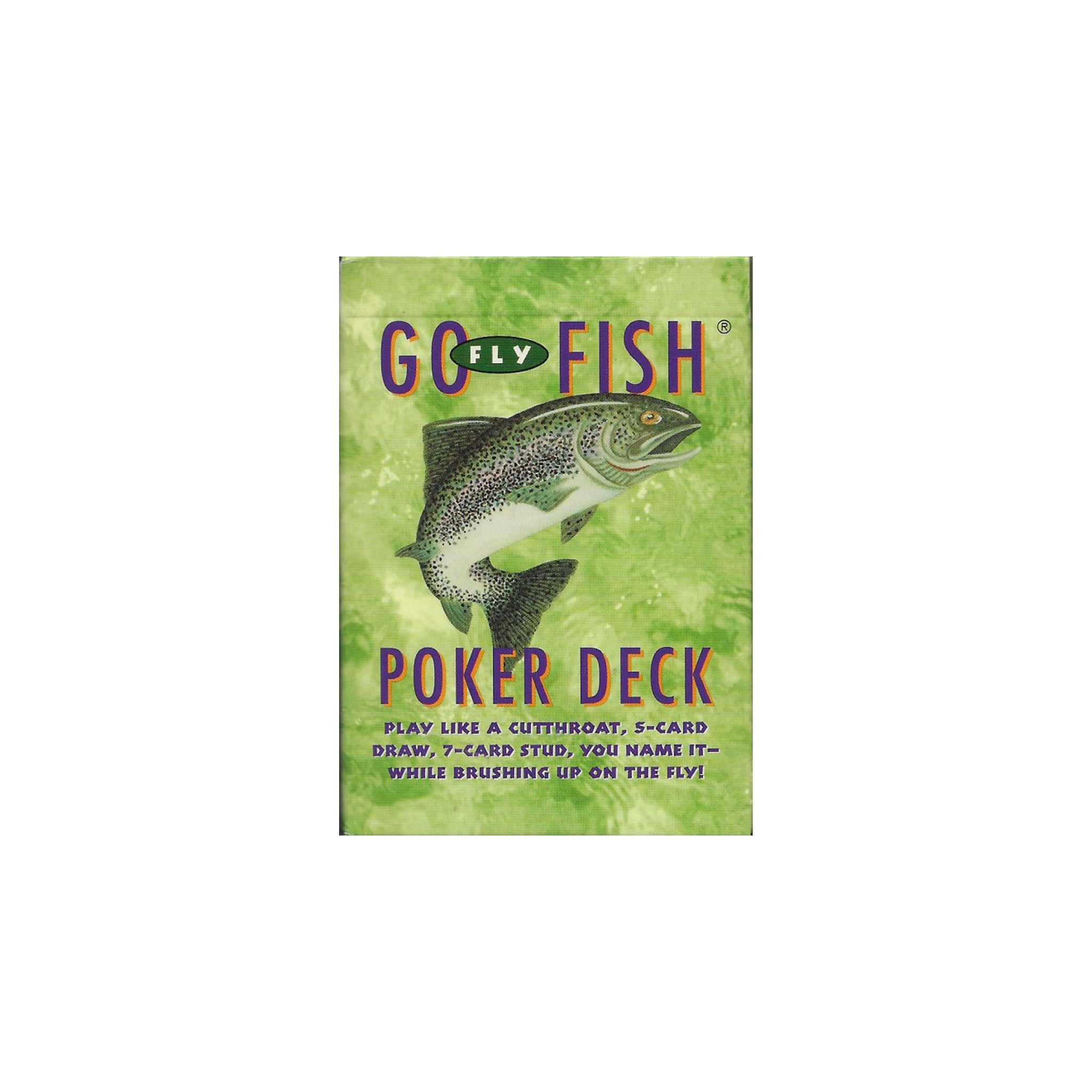 Poker Go Fly Fish Playing Cards on a white background