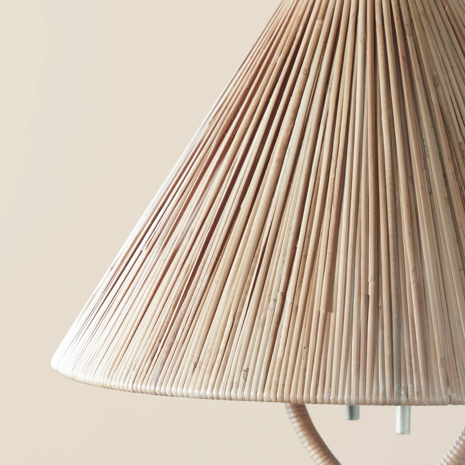 Close up of Delphine Table Lamp on a beige background