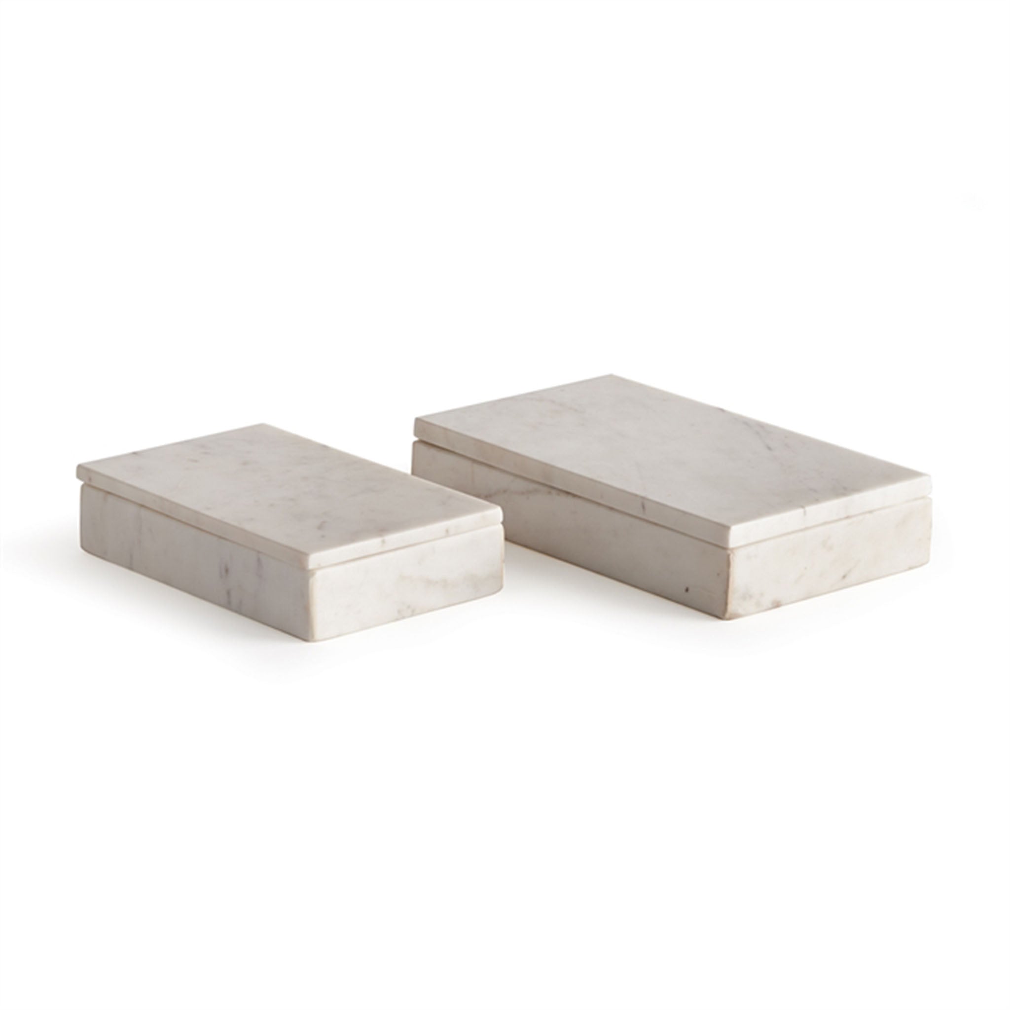 Rectangular Armani Marble Boxes Set of Two - Addison West