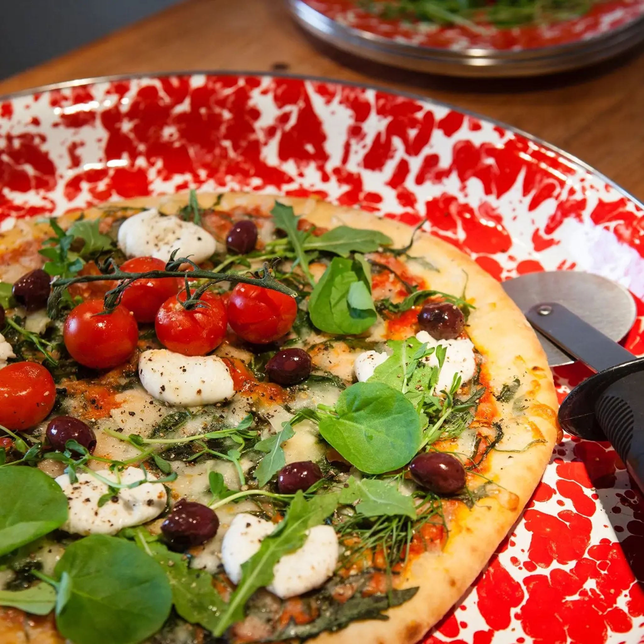 Red Swirl Enamelware 6 Quart Stock Pot - Addison West