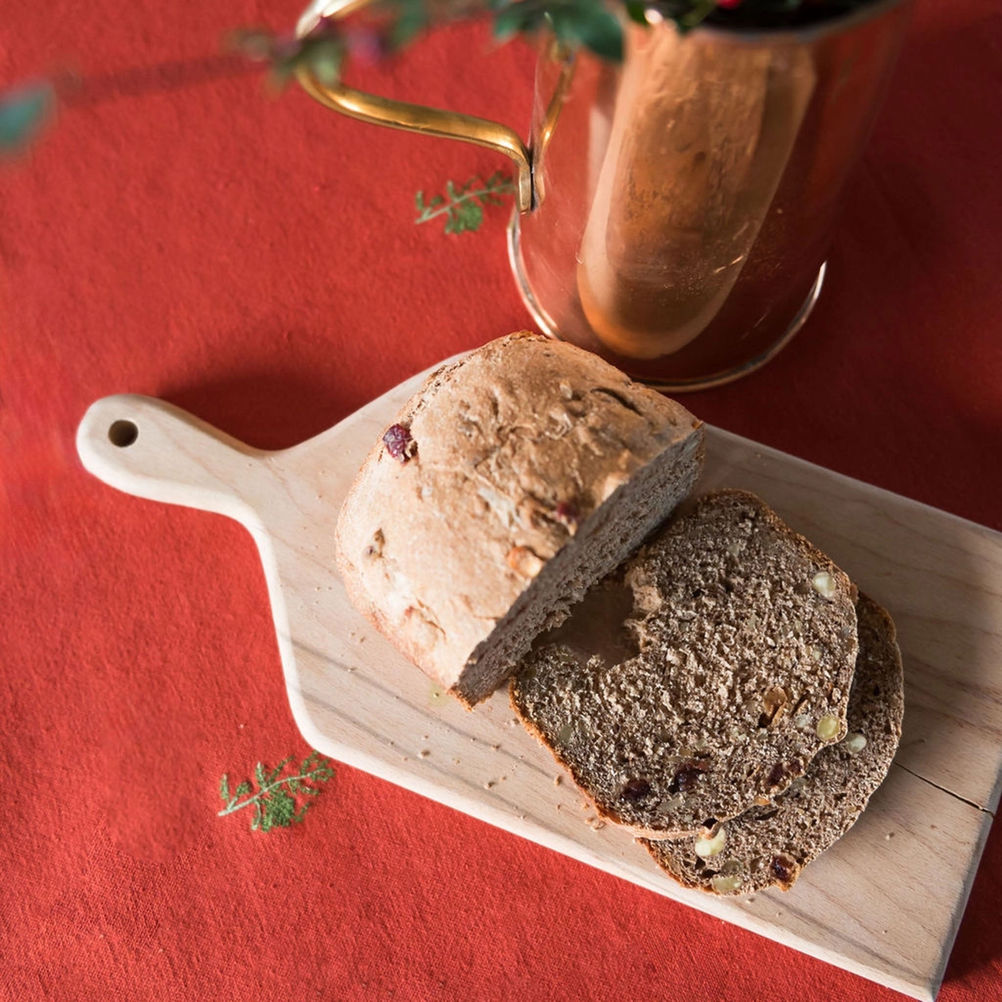 Red and Green Fleur Holiday Tablecloth - 60"x 120" - Addison West