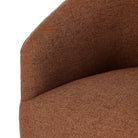 Close up of Rhett Dining Chair in Bartin Rust on a white background at Addison West