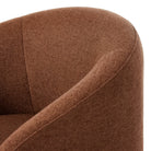 Close up of Rhett Dining Chair in Bartin Rust on a white background at Addison West