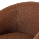 Close up of Rhett Dining Chair in Bartin Rust on a white background at Addison West