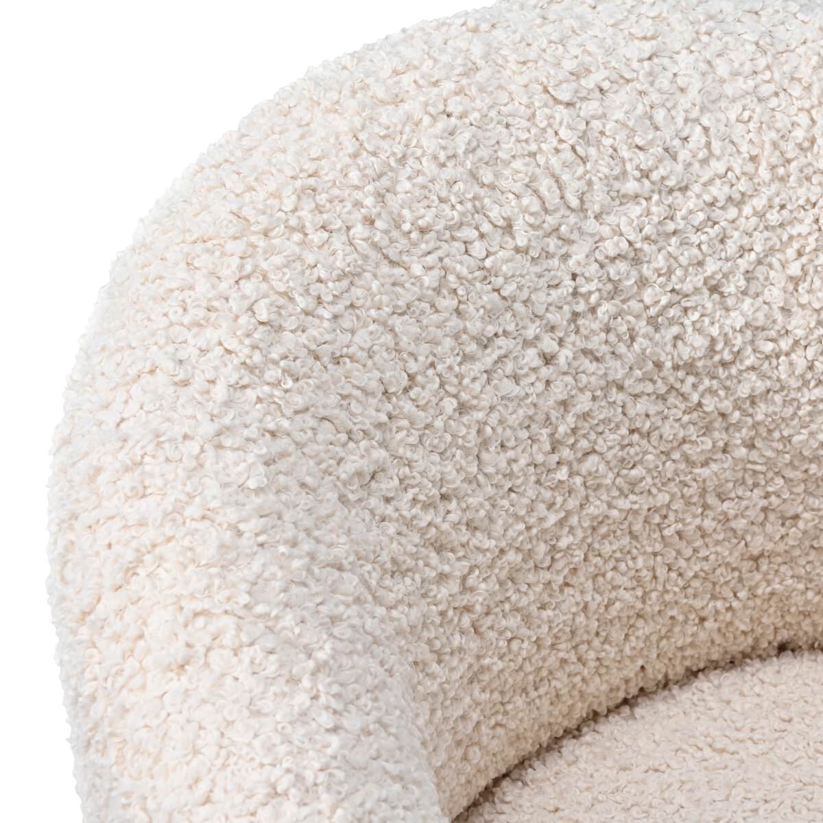 Close up of Rhett Dining Chair in Harben Ivory on a white background at Addison West