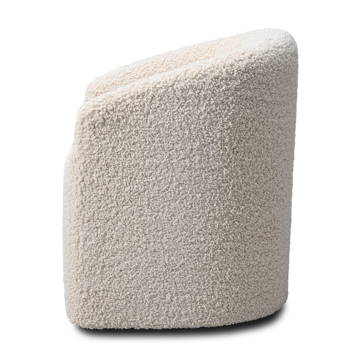 Side of Rhett Dining Chair in Harben Ivory on a white background at Addison West