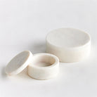 Round Armani Marble Boxes Set of Two - Addison West
