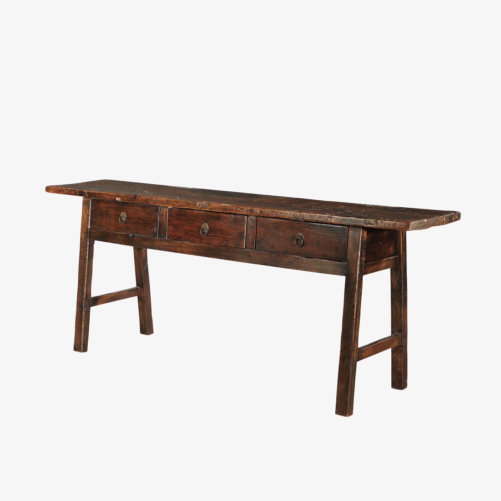 Rustic Reclaimed Wood Console Table - 78" Dark Wash - Addison West