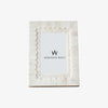 Ivory Bone Scalloped picture Frame on a white background