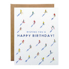 Skiing Birthday Greeting Card on a white background at Addison West