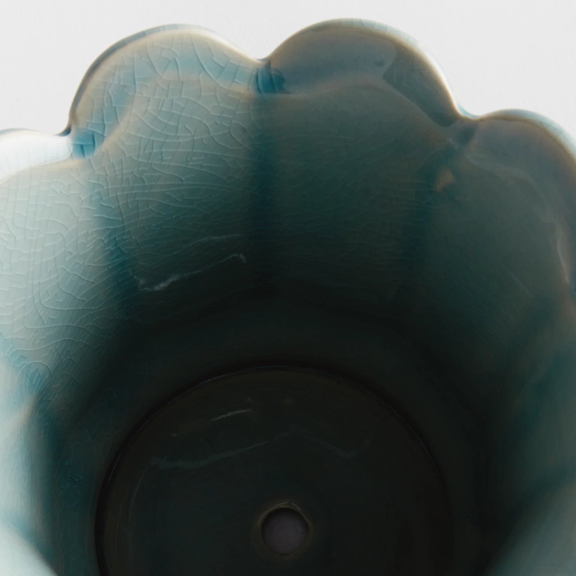 Small Maline Footed Pot in Blue on a white background at Addison West