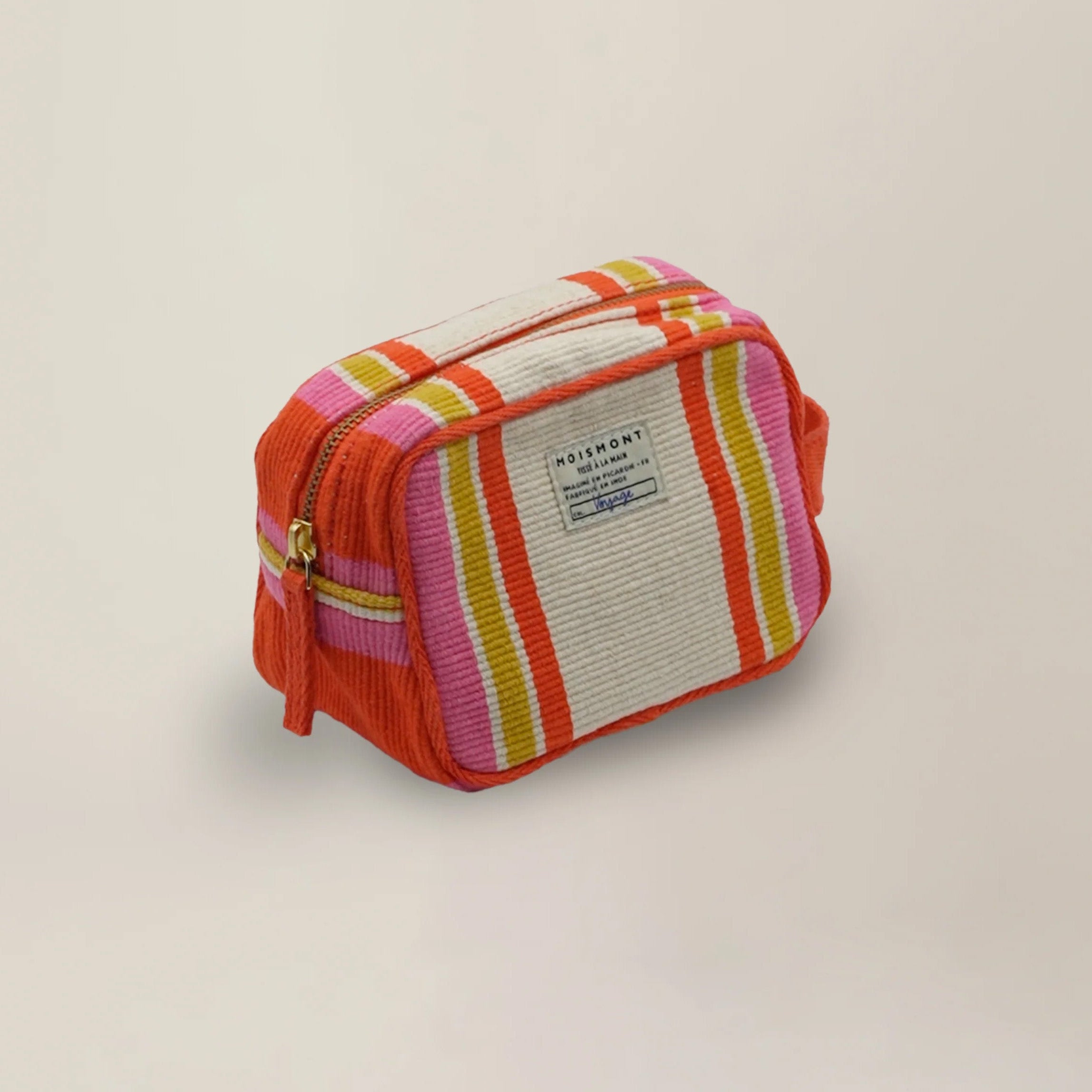 Small Pouch N°42 in Bari Spritz on a beige background at Addison West