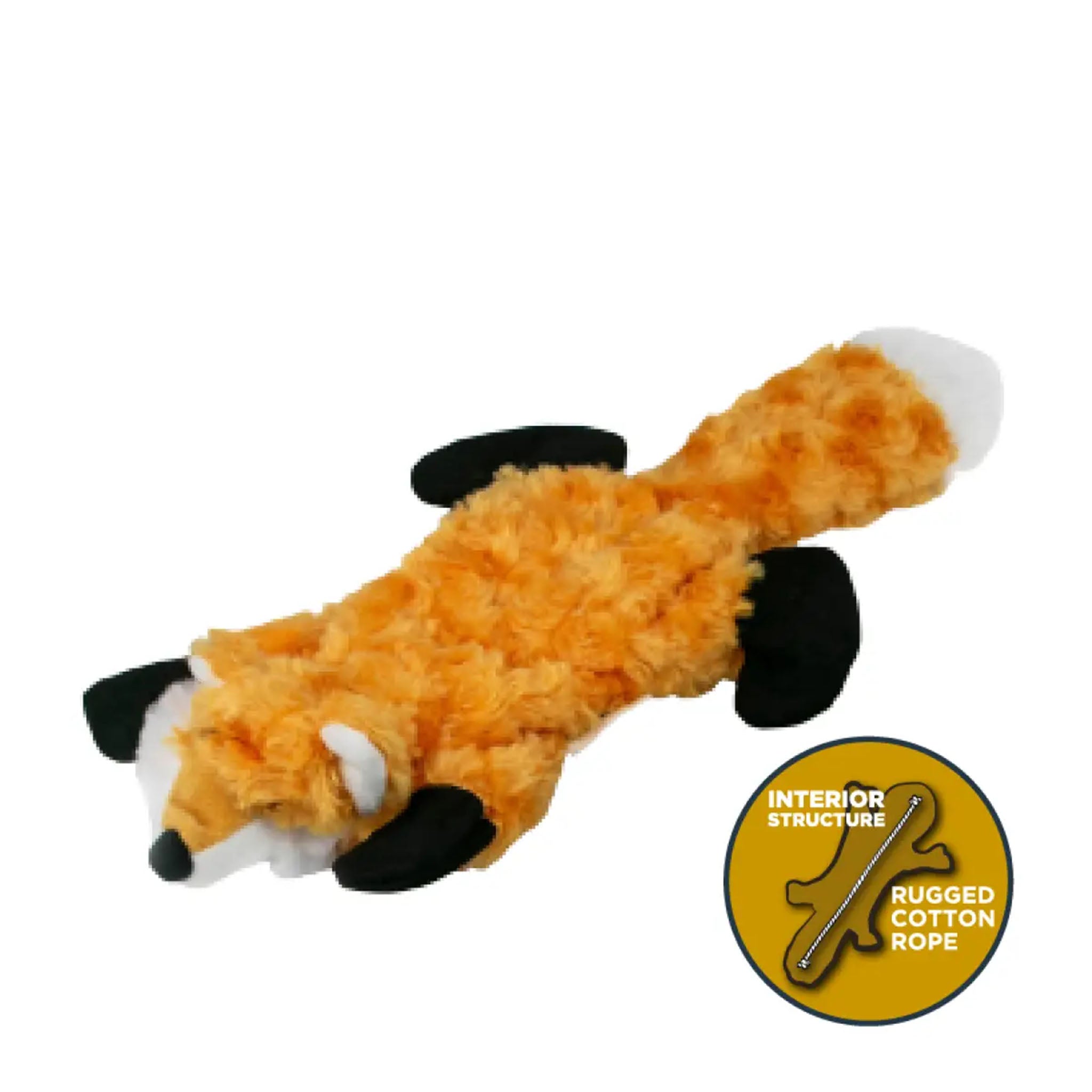Stuffless Fox Squeaker Dog Toy - Addison West