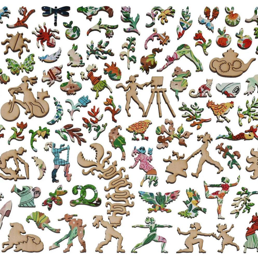 Liberty Puzzle Summer Dreams wood puzzle piece on a white background at Addison West