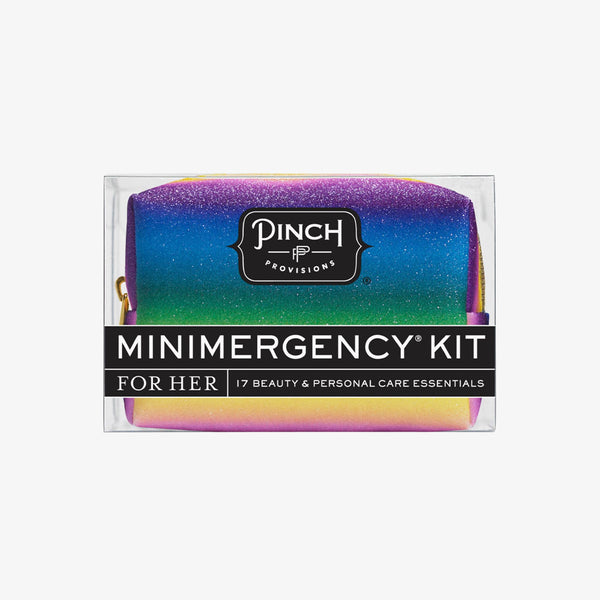 Pinch provisions brand mini emergency kit in maui sunset pattern on a white background