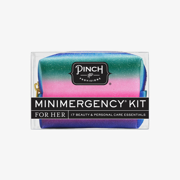 Pinch provisions brand mini emergency kit in palm springs sunset pattern on a white background