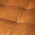 Close up of Svend Tan Leather Sofa