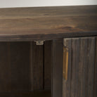 Talia Reeded Half Moon Cabinet in Mocha - Addison West