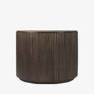 Talia Reeded Half Moon Cabinet in Mocha - Addison West