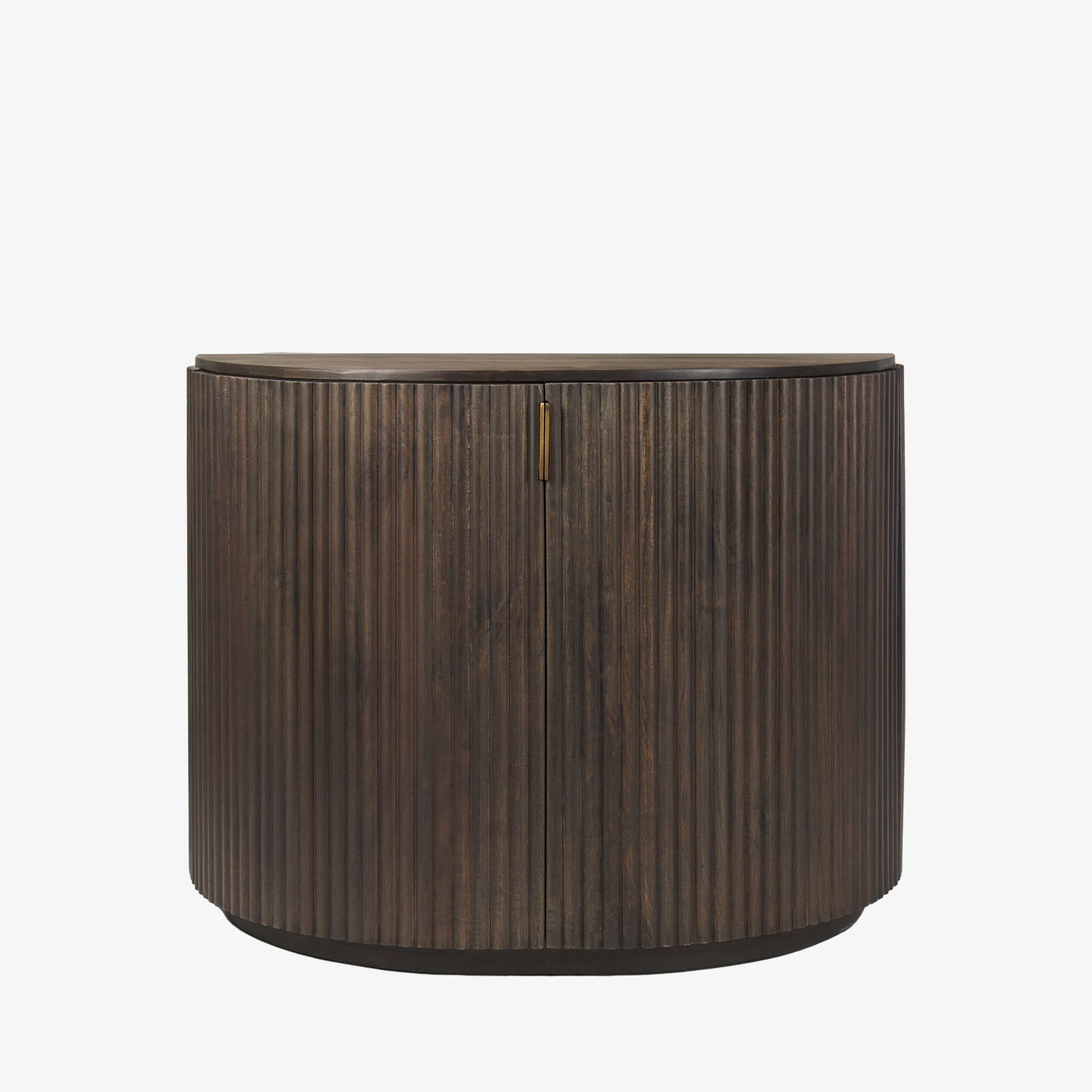 Talia Reeded Half Moon Cabinet in Mocha - Addison West