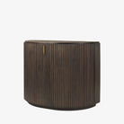 Talia Reeded Half Moon Cabinet in Mocha - Addison West