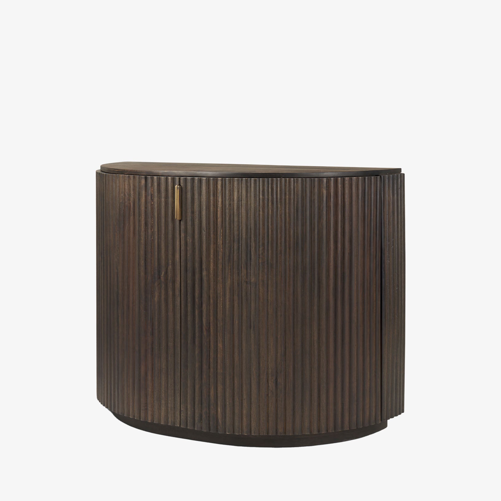 Talia Reeded Half Moon Cabinet in Mocha - Addison West