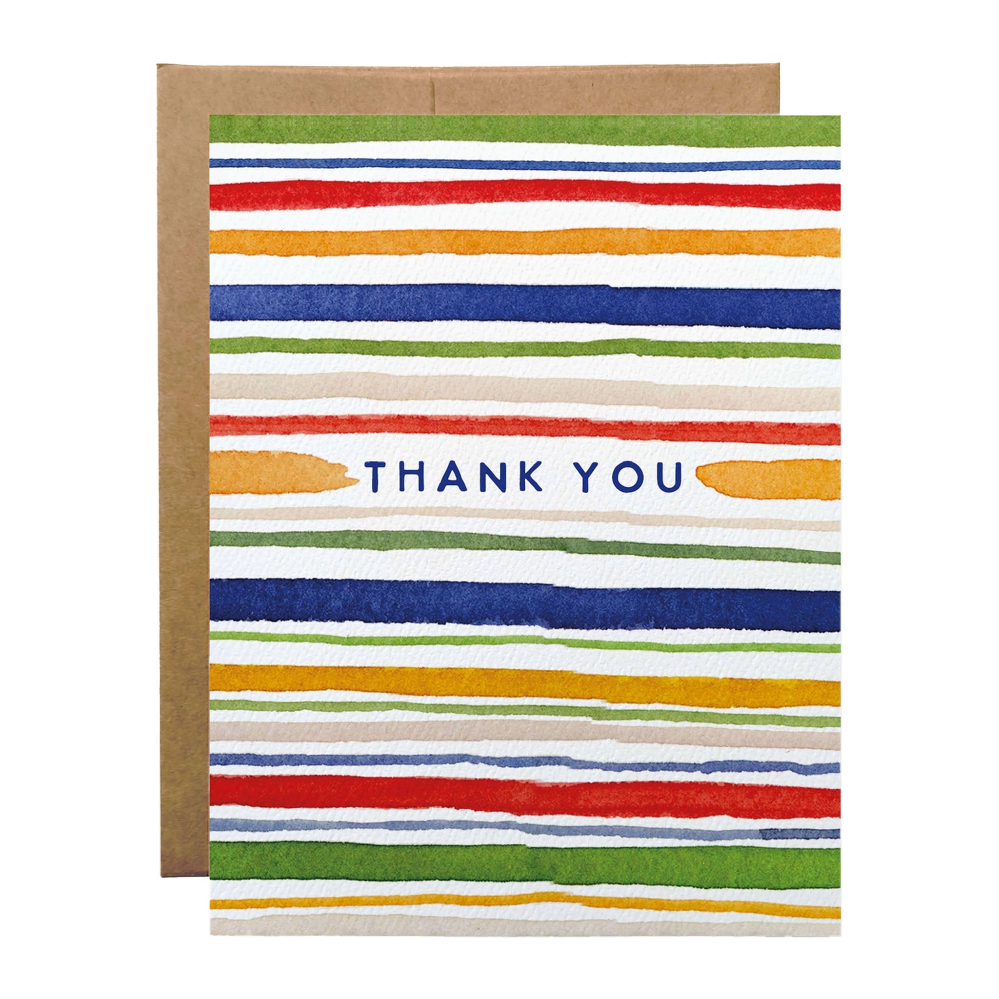 Thank You Stripes Greeting Card on a white background at Addison West