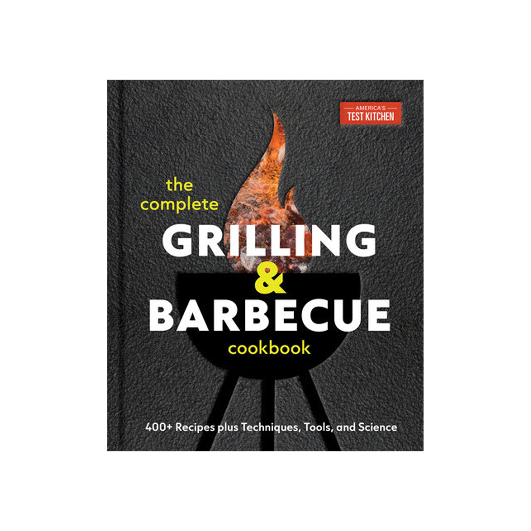 Cookbook titled 'The Complete Grilling & Barbecue Cookbook' on a white background