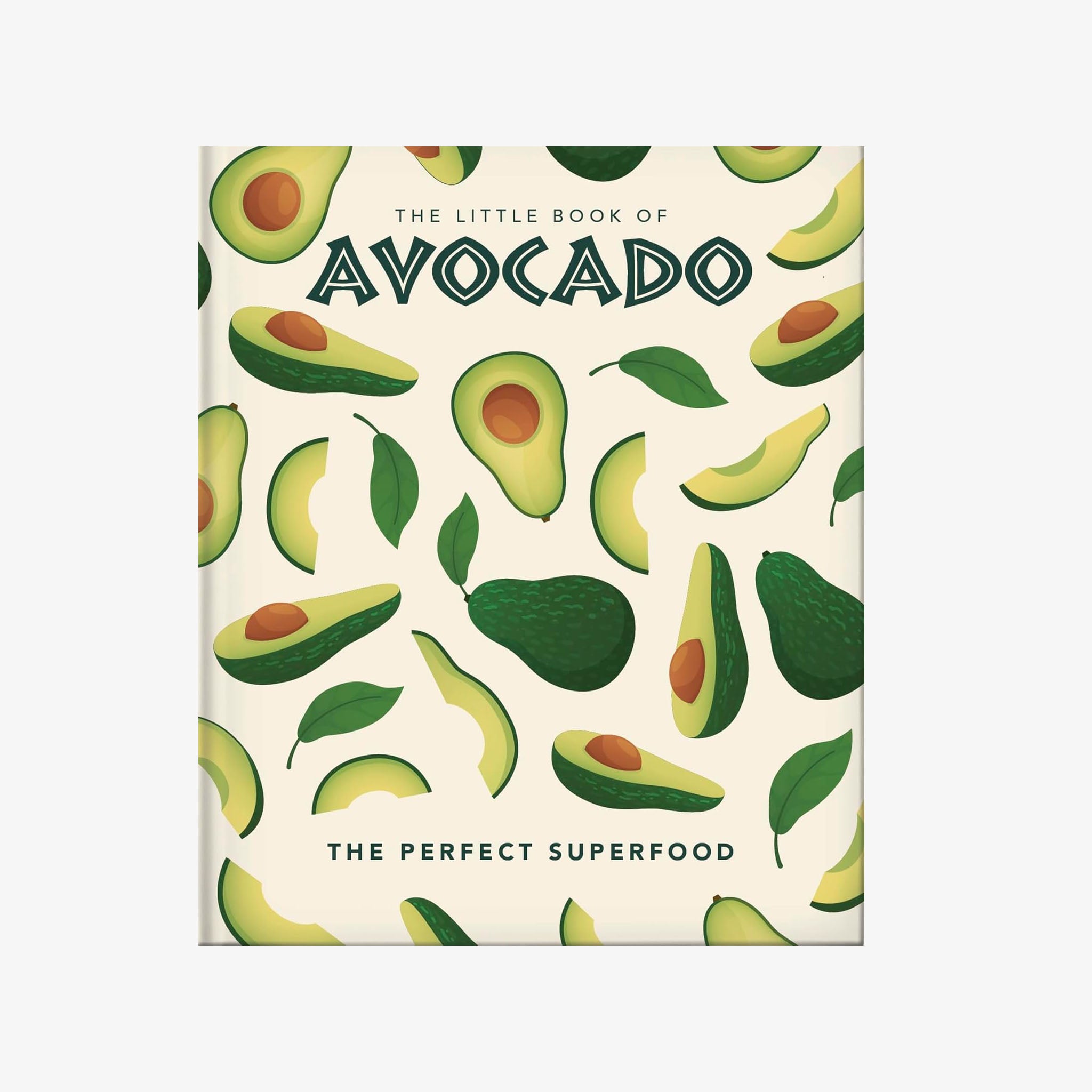 Front cover of 'the little book of avocados' on a white background