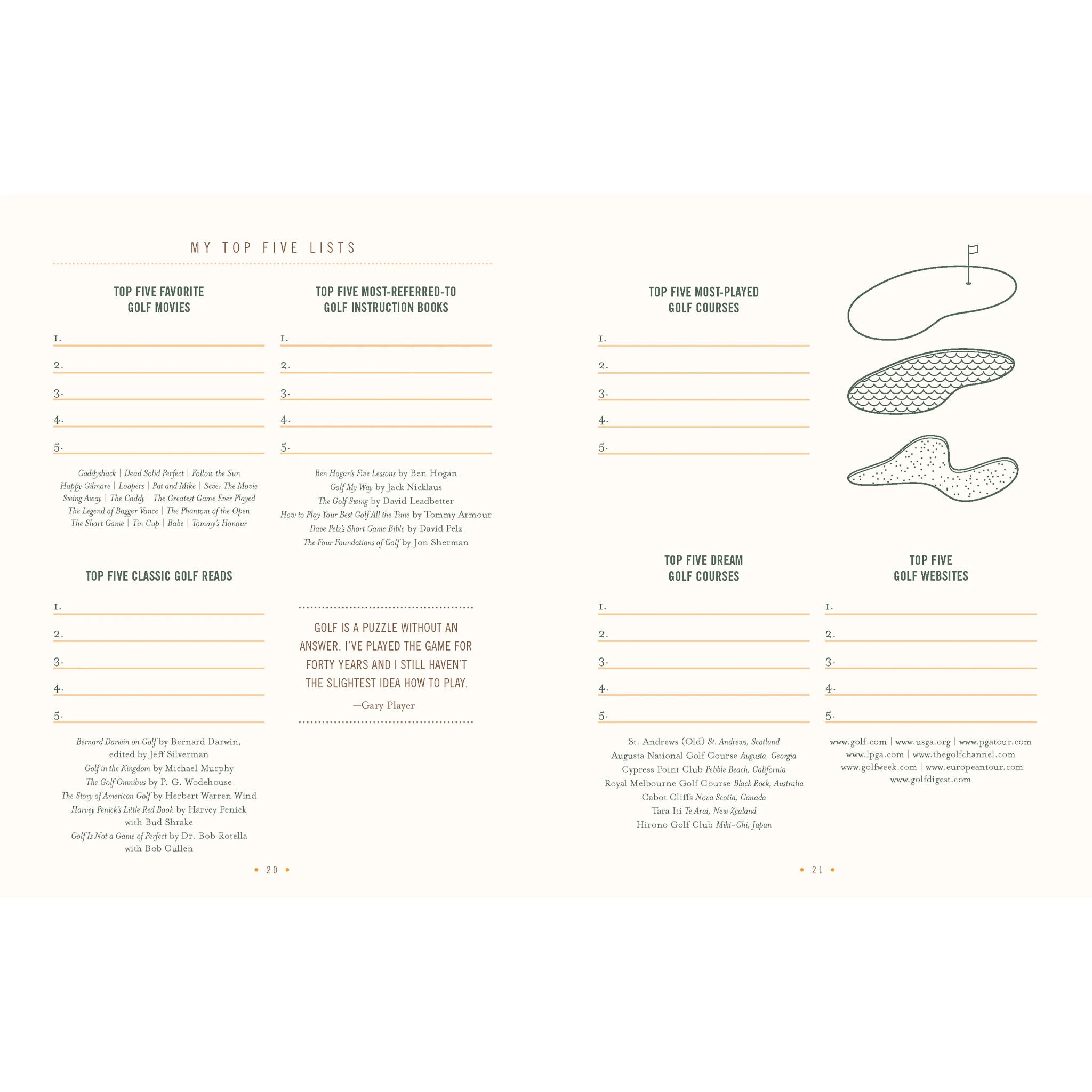 The Ultimate Golf Journal on a white background at Addison West